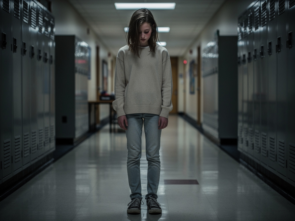 Imagine si: Manon, 14 ans, jamais rentrée dans les codes, souvent mise à l’écart et moquée. Elle encaisse le harcèlement en f