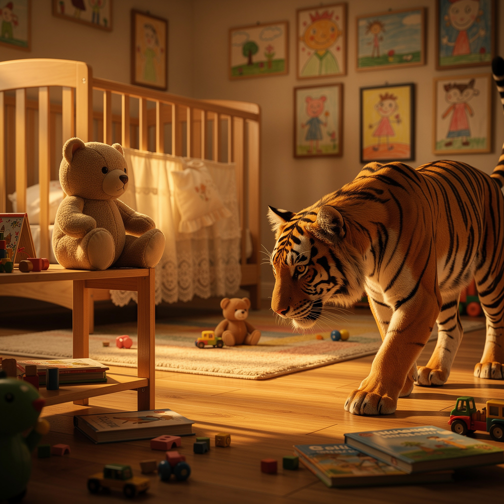 Imagine if: Tiger Sneaks the Teddy.