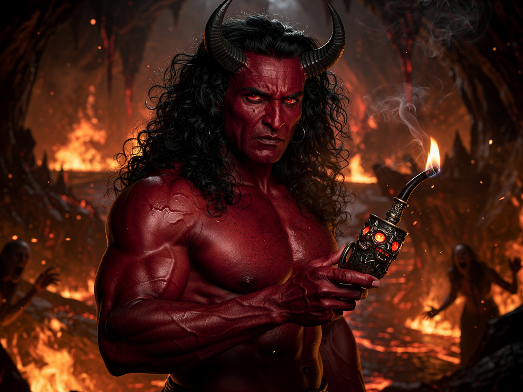 Satanás: Vamos a por la cachimba darle fuego