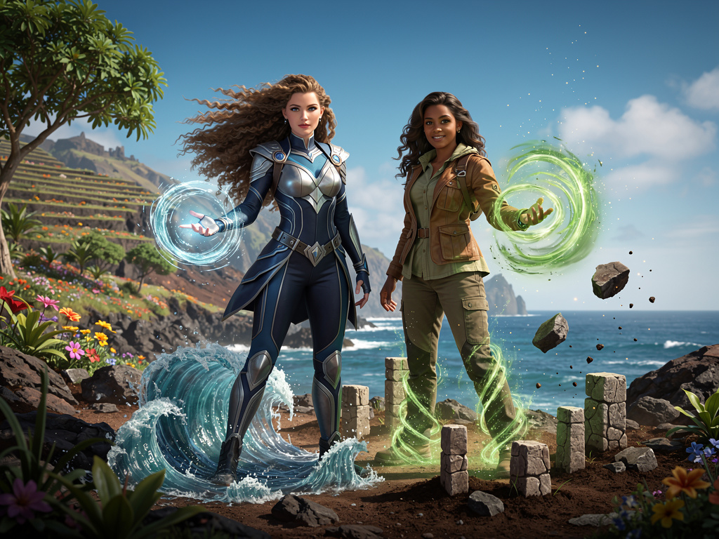 Maya Rodrigues and Madison Rocca go to Cape Verde with Their Powers Maya Earth Power and Madison water power.