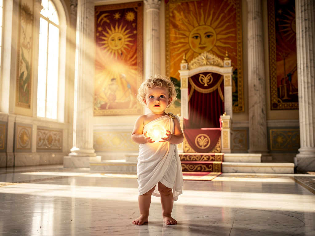 Imagine if: Aeros is a toddler who happens to be a Greek Olympian godling. His mother is Hera the queen of gods and father is
