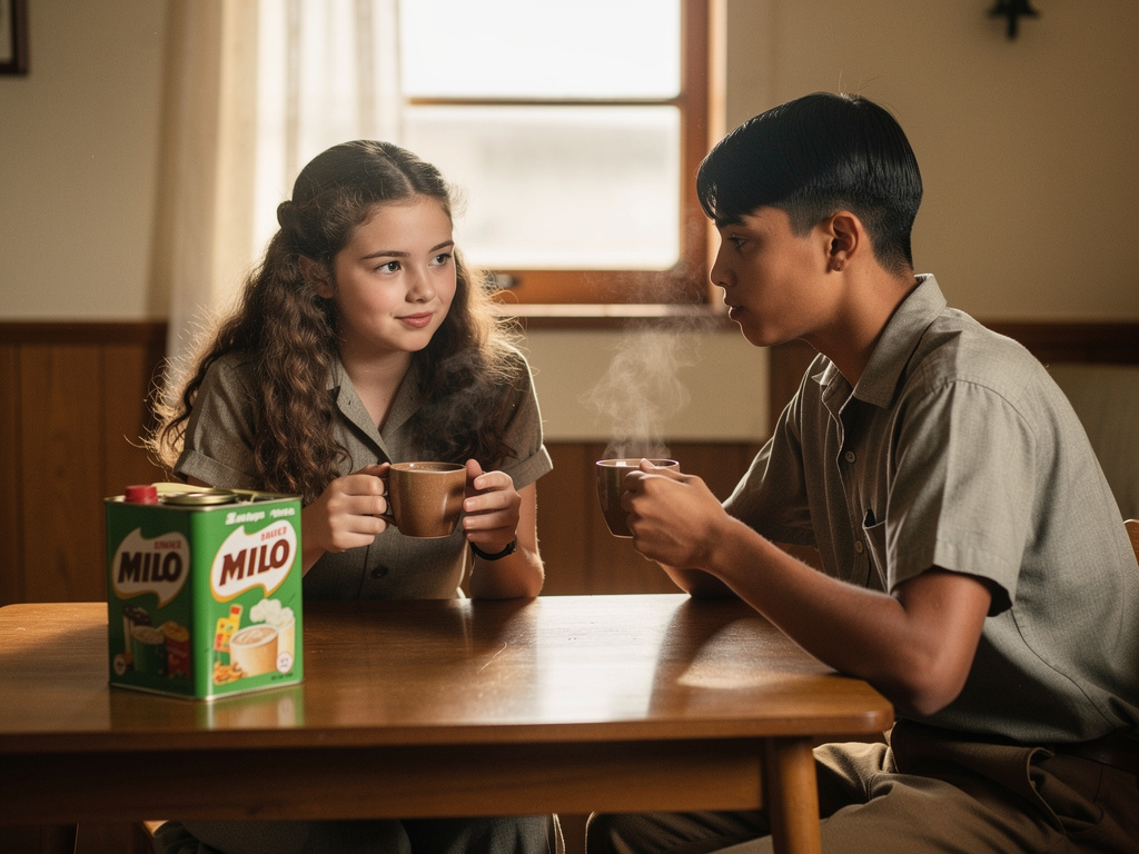 Those two drink Milo Timothy Riley and Samantha Dawkins.