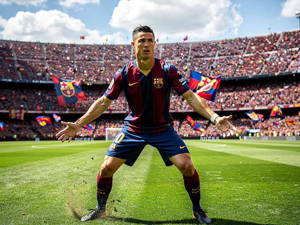 Imagine if: Cristiano Ronaldo played for Barcelona in 2008 instead of Manchester United.