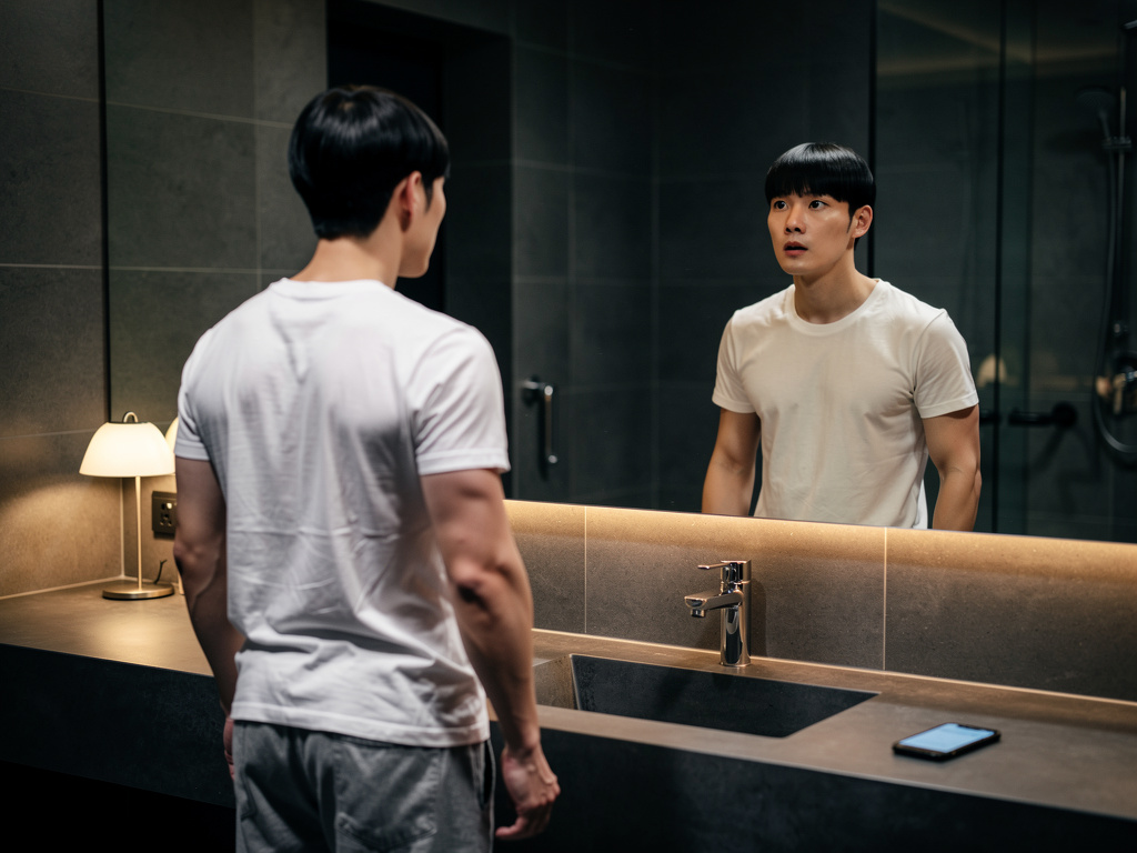 Berpikir bahwa aku masih bermimpi, sosok di pantulan cermin itu nampak begitu sempurna. Wajah tampan bak aktor Korea papan at