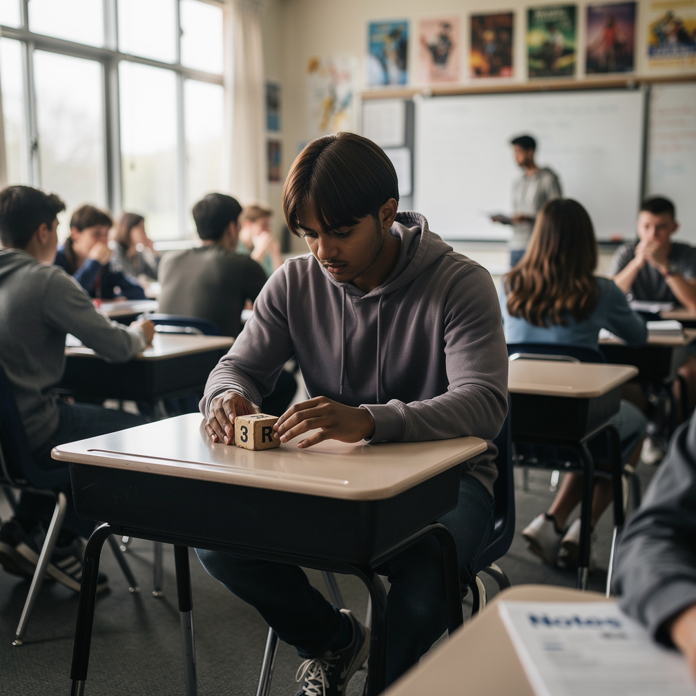 Alan is a high-school student, not a nerd one, not a delinquent, not popular, just a normal student that lives in a world lik