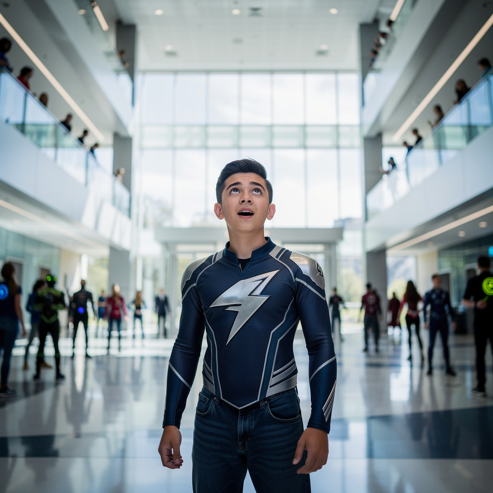 Imagine if: We follow Allen DeCesare as he goes to superhero school to learn and grow as a hero. His super alias is Jet. Capa