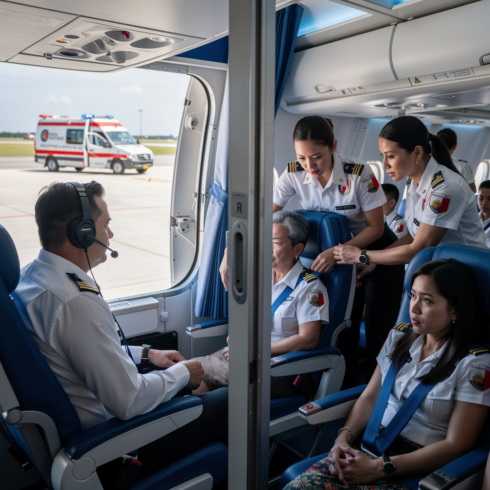 While The Ambulance Are In The Airport Everyone In The Plane Is Safe But Not One Person Thanks To The Pilot.