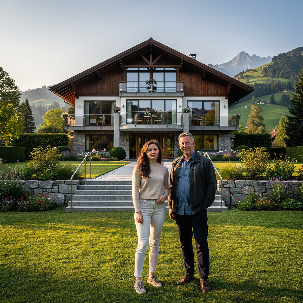Me, Luna Harris, 20 years old, and my father, Ben Harris, is relocating to Switzerland from California...into a beautiful lux