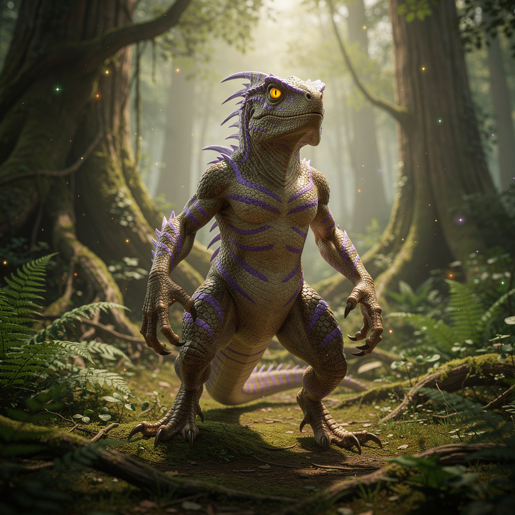 As a lesser basilisk you grow almost to 1 meter and your scales become patterned with purple stripes, and become a bit more m