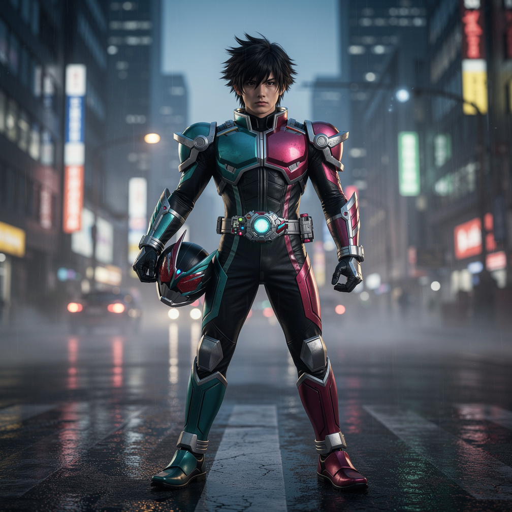 想像してみて： 桑原和真が仮面ライダー。