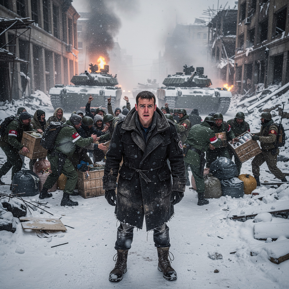 The "Supply Toll" Fight begins, People are fighting each other violently for supplies due to winter and the war, they violent