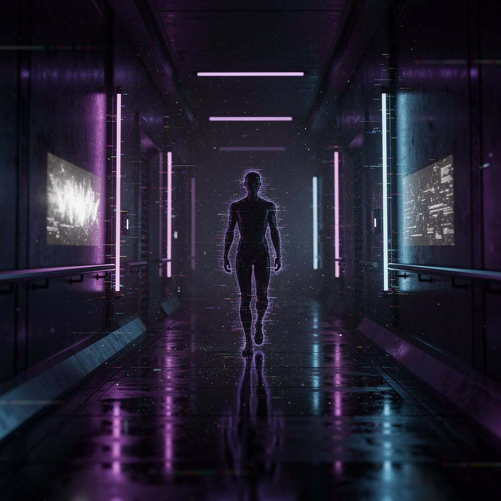 Imagine if: Deep bass starts playing slowly

[SFX: Glitch sounds + thunder]

TEXT ON SCREEN:“CONNECTION ESTABLISHED…”

Static