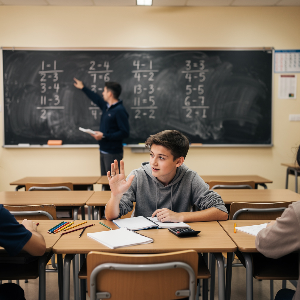 Imagine if: I am in math class and learning about long division and I tell a joke.