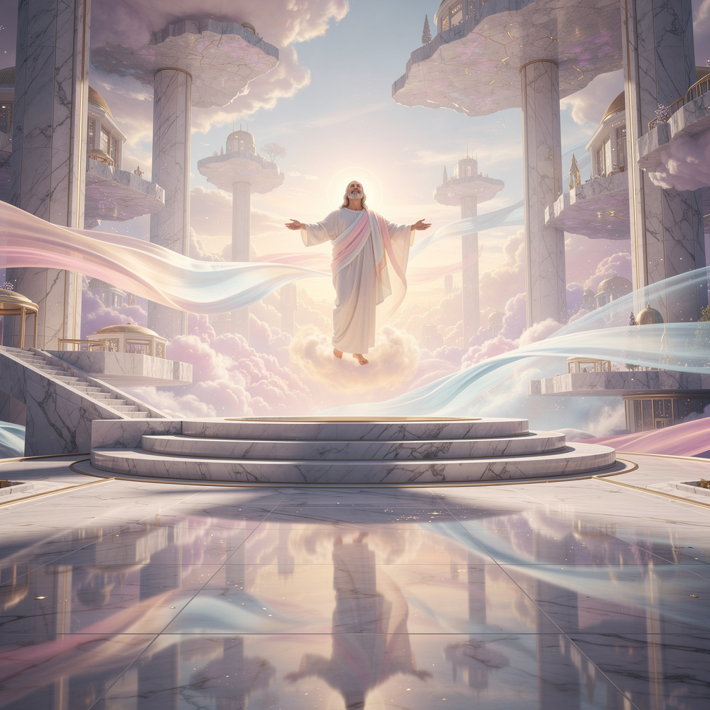 Now God appears being happy.