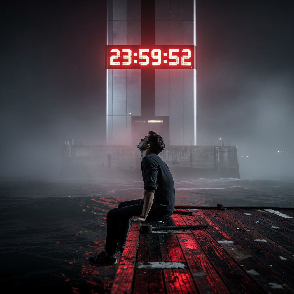 Imagine if: # Two Friends Afraid With One Day
The digital ticker on the face of the Siphon Tower did not tick, but its silent