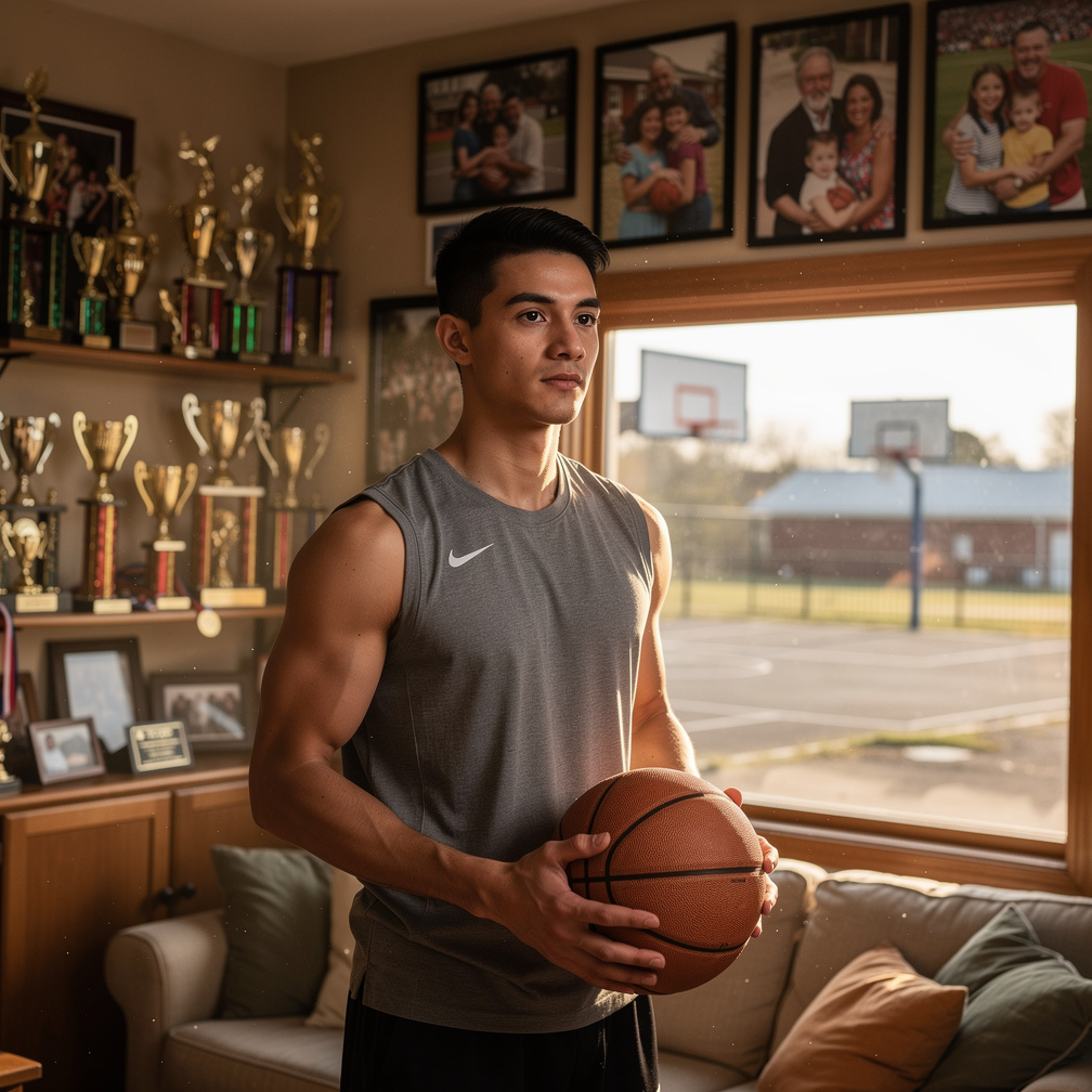 Imagine if: A story of a man who is a hometown basketball player say his background and story family and sibling lifestyle an