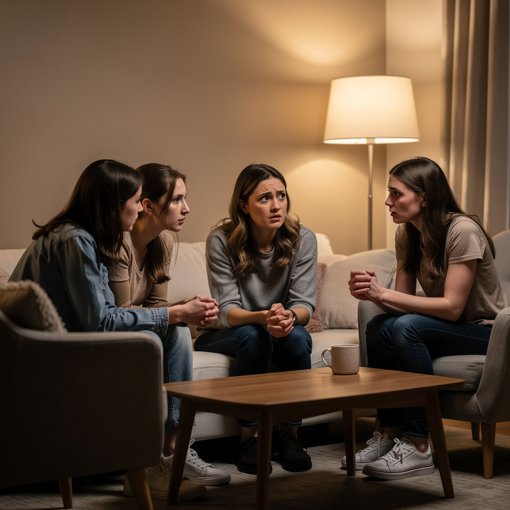 Imagine if: Emily always lights up a room, but her friends Chloe realises her behaviour change and talks about it with Smily 