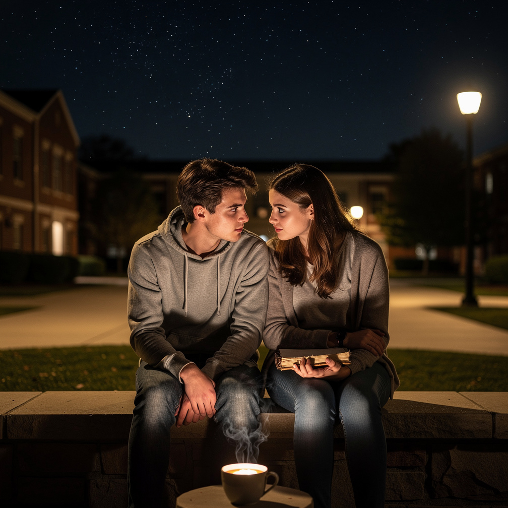 Weeks later they sit beneath a clear night sky discussing fears they never reveal to others. Family struggles, insecurities, 
