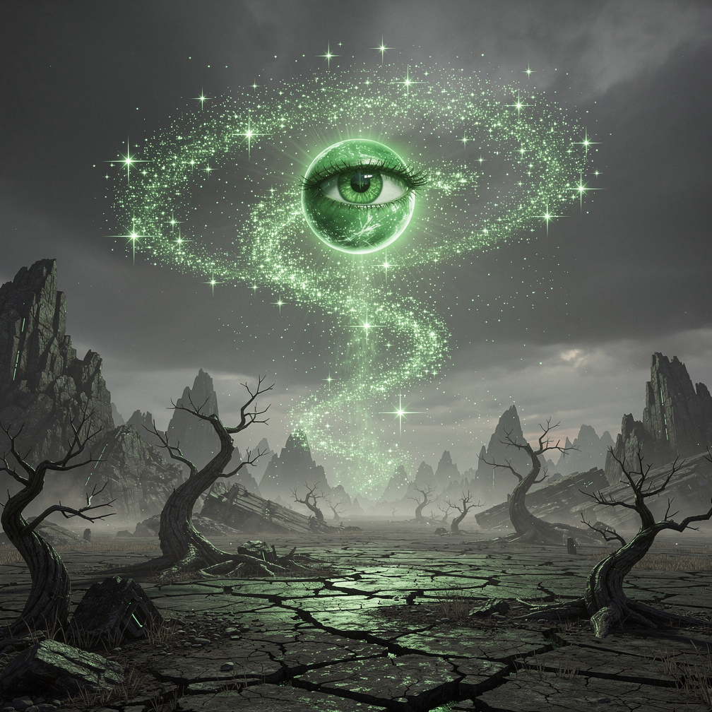 Imagina si: El Dios de la guerra, una constelación de estrellas verdes y un ojo en la estrella central (llamado Sirio) ha lle
