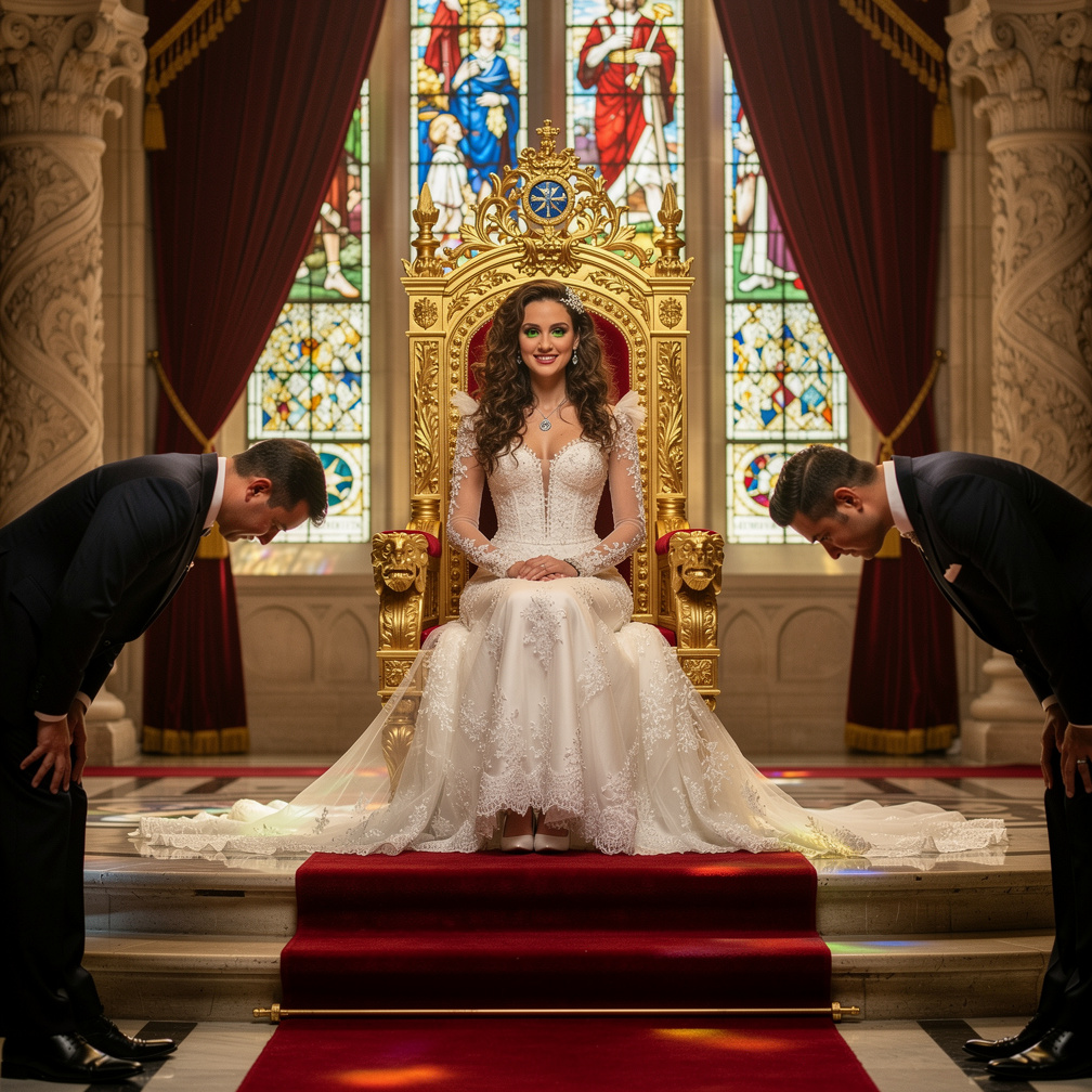 However Banks and Sanchez pull up together once again for Tyra's wedding honours as a queen.