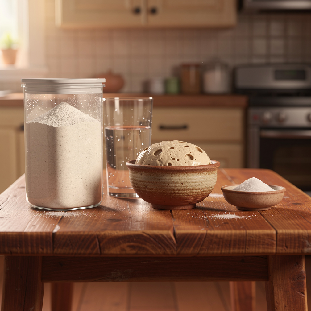 Imagine if: A cute Pixar-style 3D animated cooking tutorial showing the complete process of making crispy and soft sourdough 