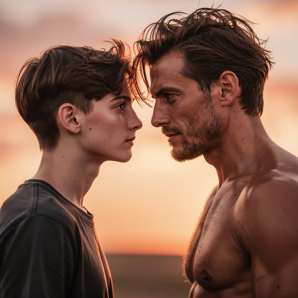 Imagine se: Um romance Yaoi entre um garoto fofo afeminado e um homem magro com aparência forte e rebelde.