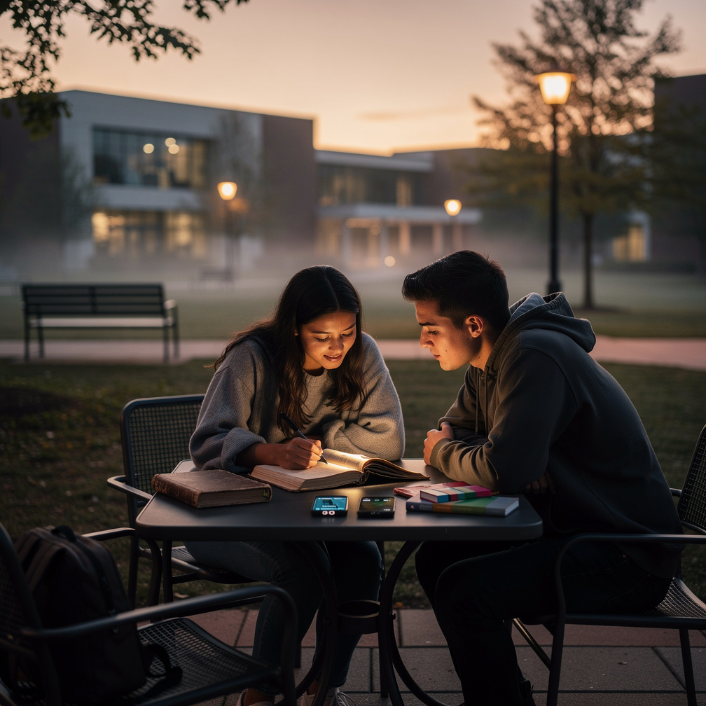 One night a simple conversation lasts until sunrise. Dreams about careers, future homes, travel, family, and life are discuss
