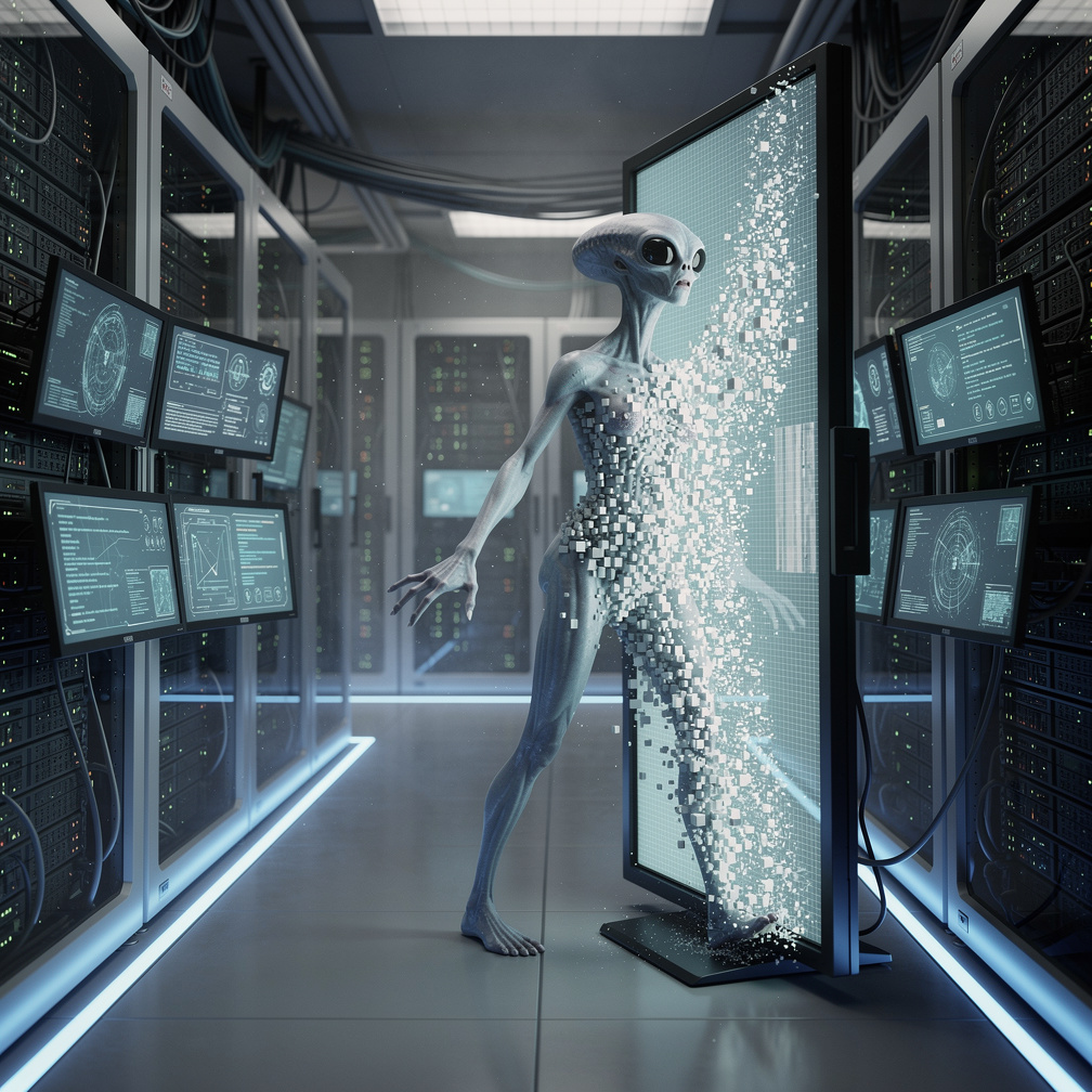 Imagine se: Um alienígena que pode entrar em computadores.