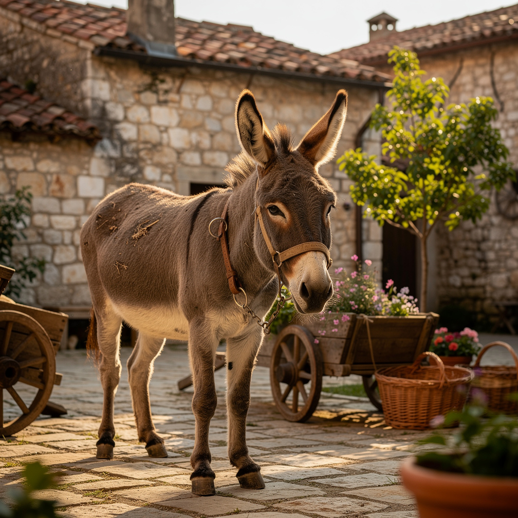 Imagine if: # The Little Donkey's Special Ride

### Page 1

Dani was a small donkey who lived in a quiet village.

He spent h