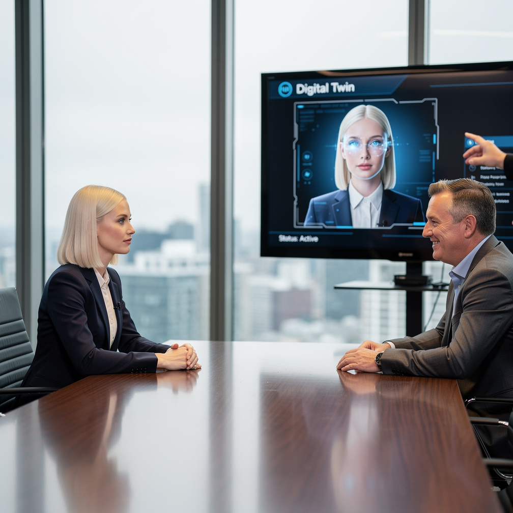 Imagine if: You're at a job interview when the interviewer reveals that the company is now using AI-generated "digital twins"