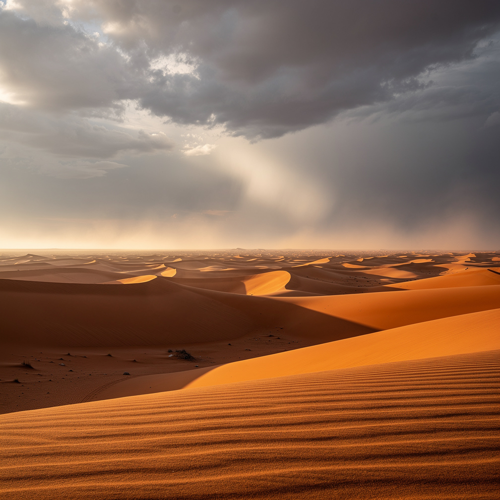 Imagine se: (Cena 1 - O Despertar do Deserto / [Estilo: Cinema Evangélico Cinematográfico])
A tela abre com um plano geral e 