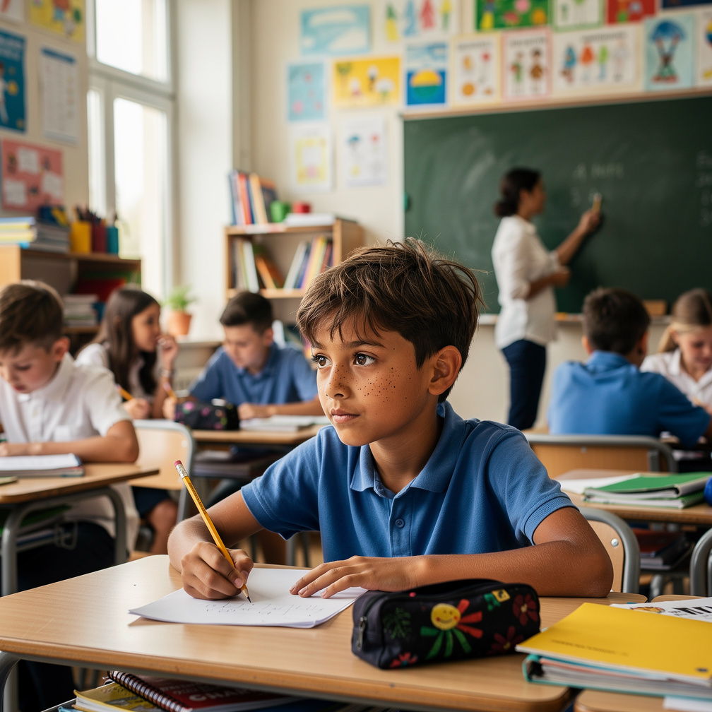But if he's willing to put in the effort, he's actually quite a smart and creative kid.
One day in class, the teacher announ