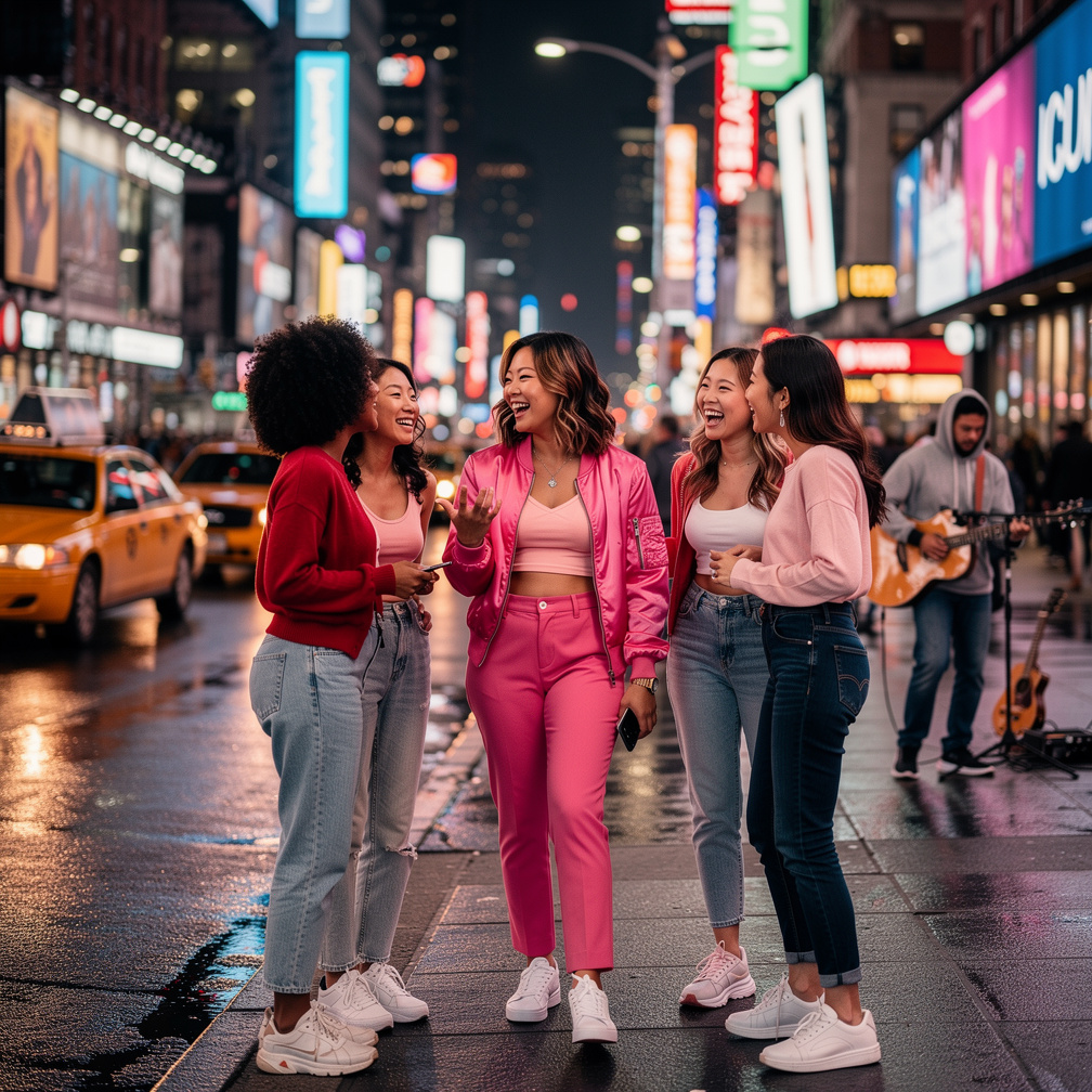 Imagine if: create a script of a full movie on these girls they are called The ICU, they just finished University in New York