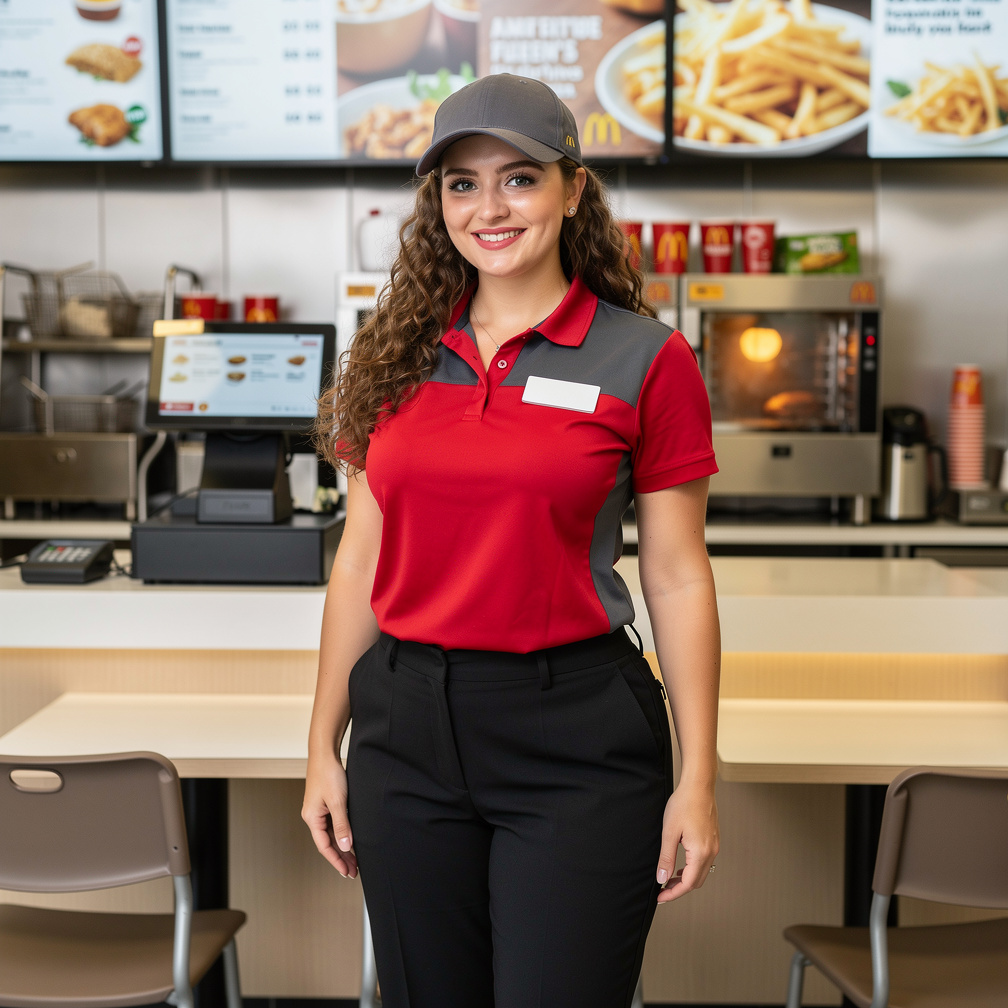 Imagina si: Imagina que mi novia con figura de reloj de arena aumenta de peso al trabajar en el McDonald's.