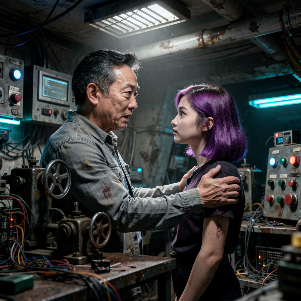 Professor Anh memegang kedua pundak anaknya, Naomi, kau yakin dengan ini."
Naomi mengangguk, "aku sudah menonaktifkan semua j