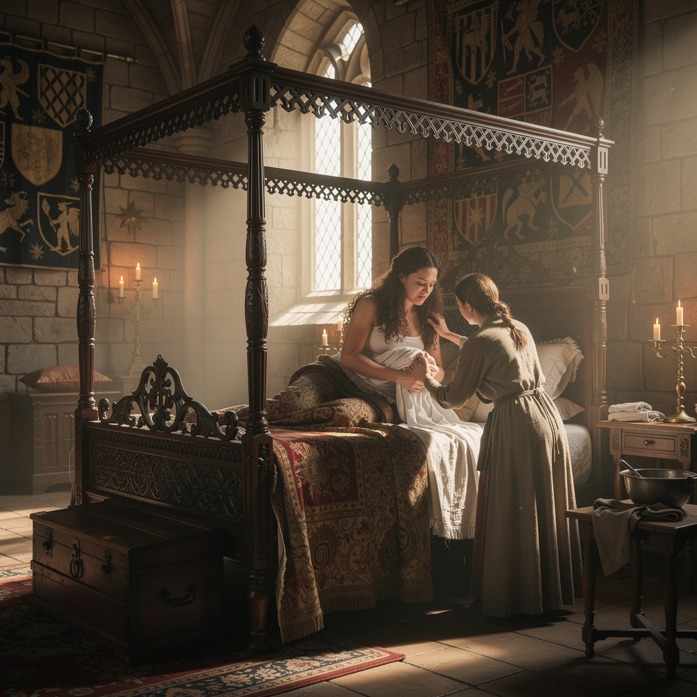 Imagina si: Mujer pariendo en castillo.