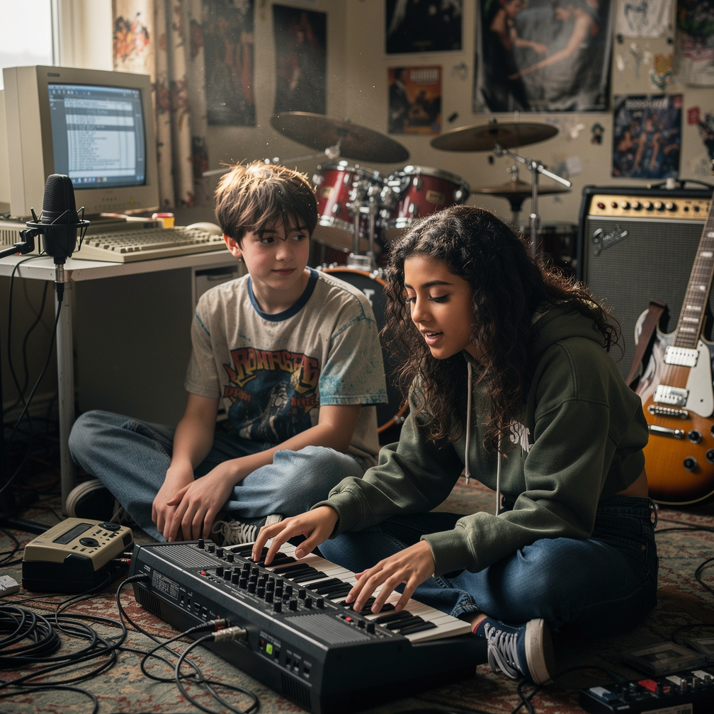 Synthesiser Making Alana Rodriguez with Example Beats and Hip hop inspired by 2pac.