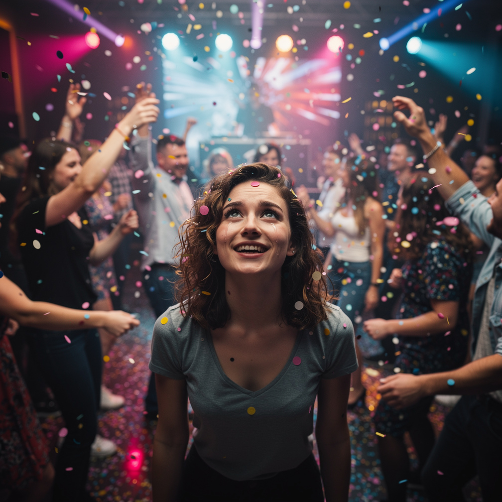 Imagine if: The music reaches its most emotional moment as one person stands at the center of a crowded dance floor. Everyone