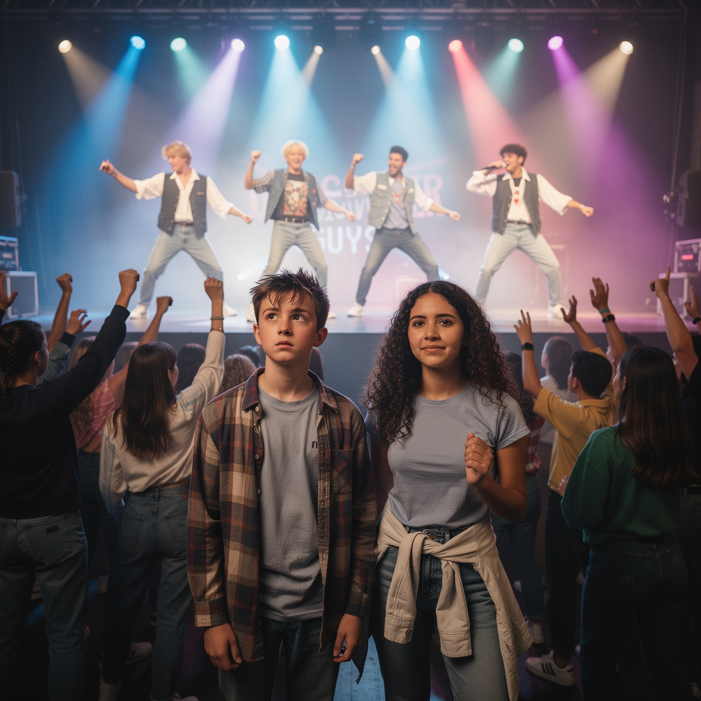 5 members Starts Dancing At The concert With Back up Dancers.