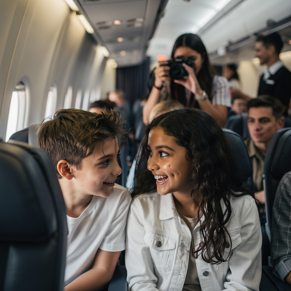 They're Flying to Amsterdam Making video Jasmine grabs camera Benjamin McCarthy Alana Rodriguez and Matthew O'Conner Going t