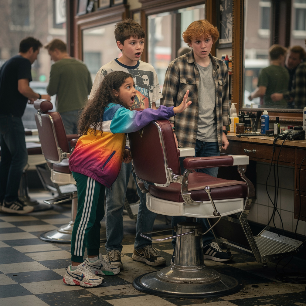 Mark De Jong is Glass Boy ginger hair Hey!!! MARK!!! said Alana Rodriguez shouting mark in Barbershop in Amsterdam.