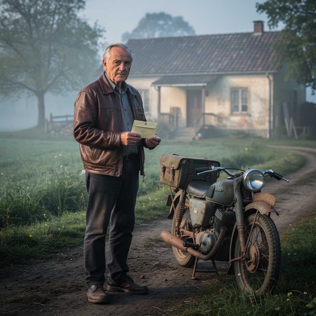 Letter one at the old farmer's house. Old man still waiting at house.