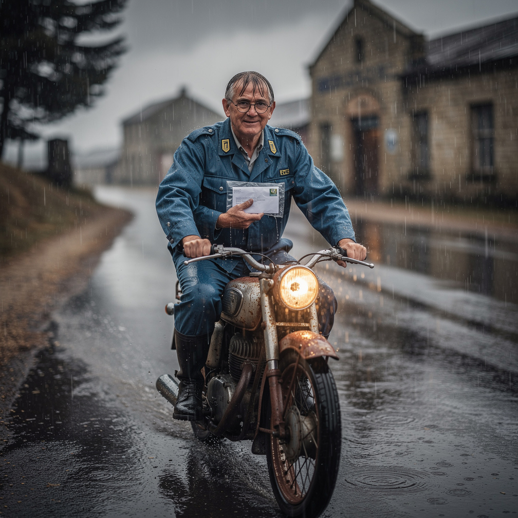 He continues to send that letter.
Through the rain and storm.
