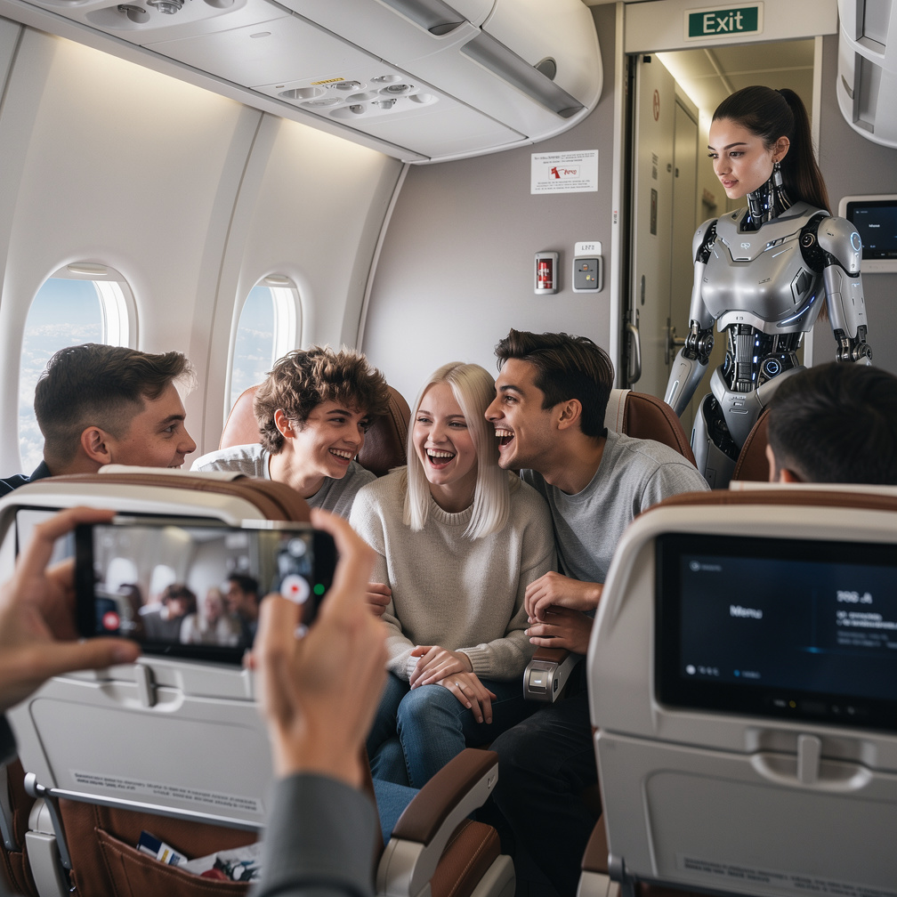 They're flying to Nicaragua land Of Sea Managua Alana Rodriguez Starts Selfies Her phone Emma Kimberworth and R.J. Starts Lau