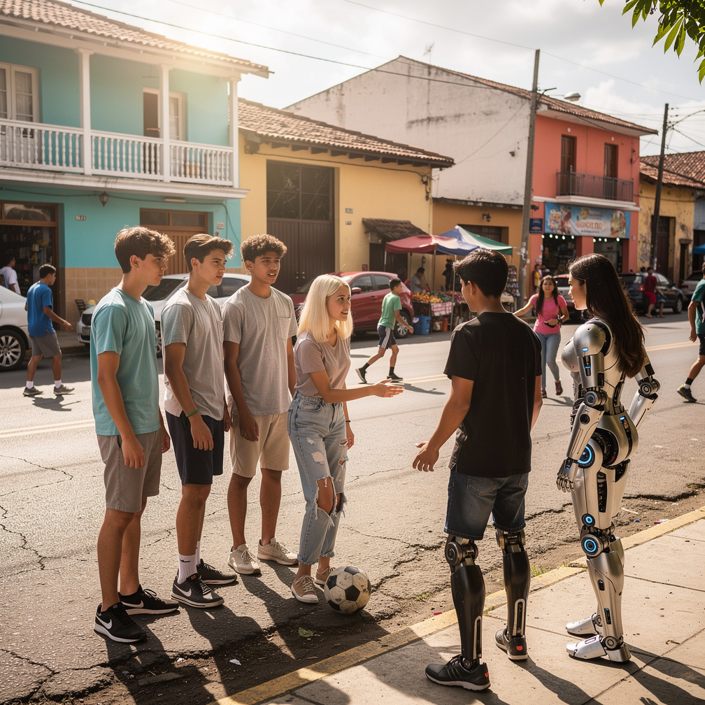 Hey, can you play soccer in the streets of Managua, Nicaraguan crib?" said the teenager boy, okay, Alana Rodriguez was told.