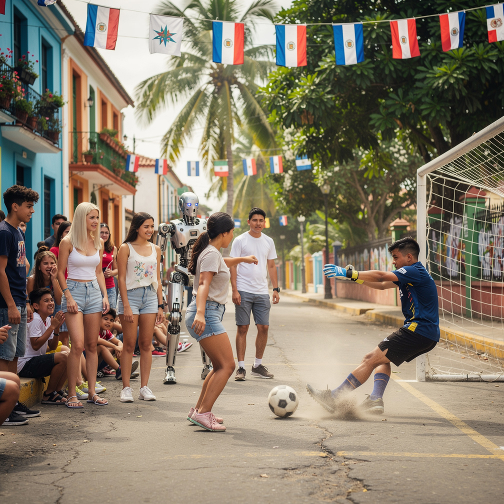 Alana Rodriguez shows her skills in Nicaragua in the streets. Matthew O'connor starts Goalkeeping and dive