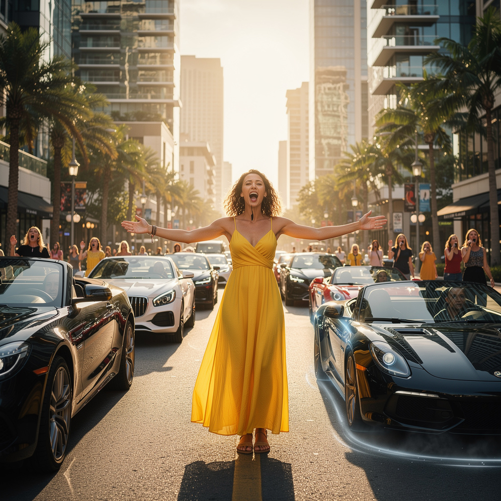 Imagine if: Everyone gets expensive cars when they sing.