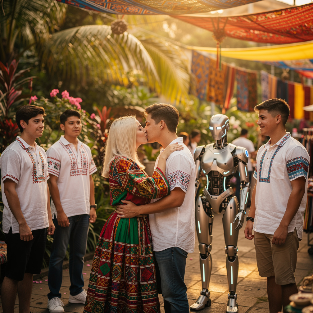 They're Kissing R.J Jones and Emma Kimberworth Wears Traditional Guatemalan Dress and Soulmate.