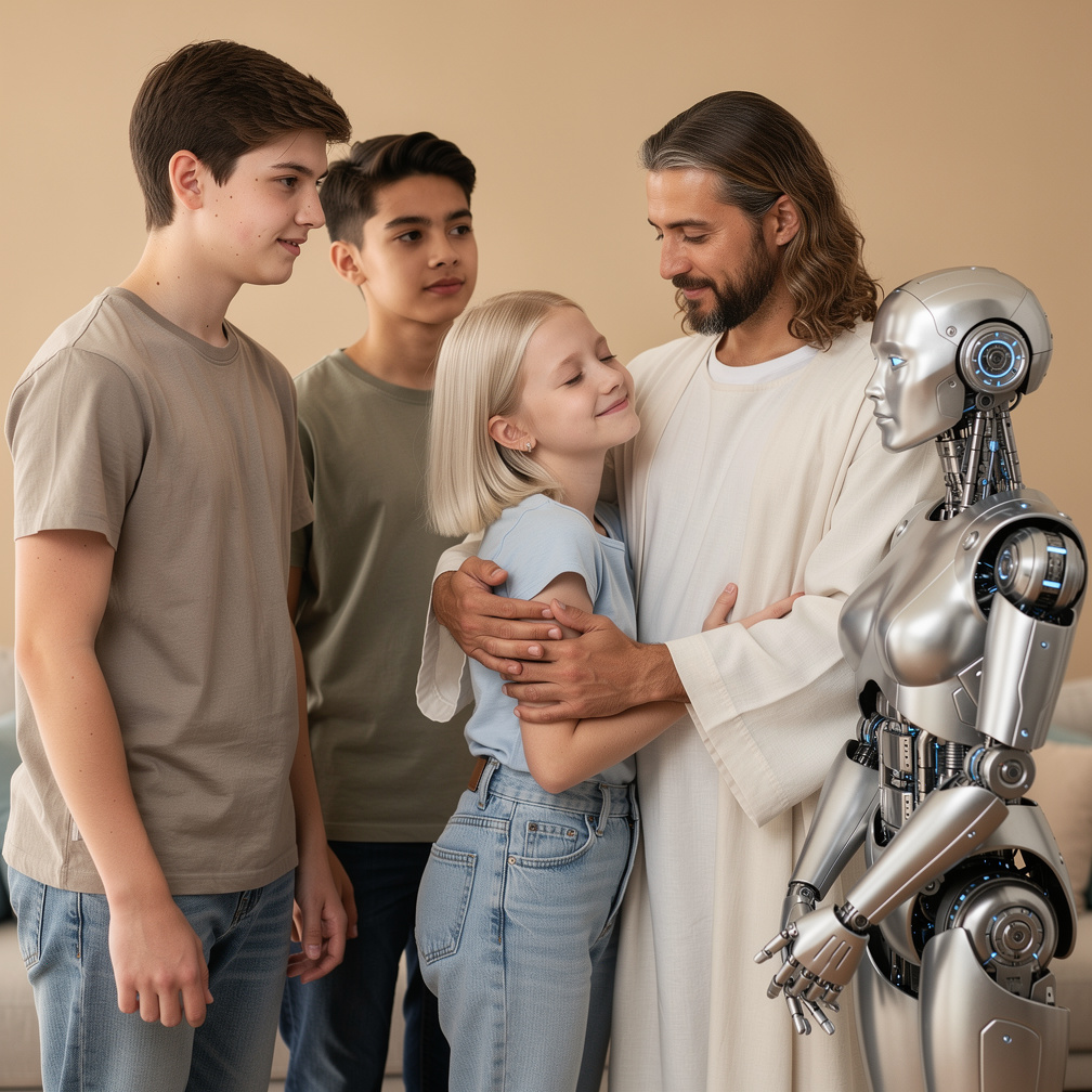 Lord Jesus' hugs Emma Kimberworth.