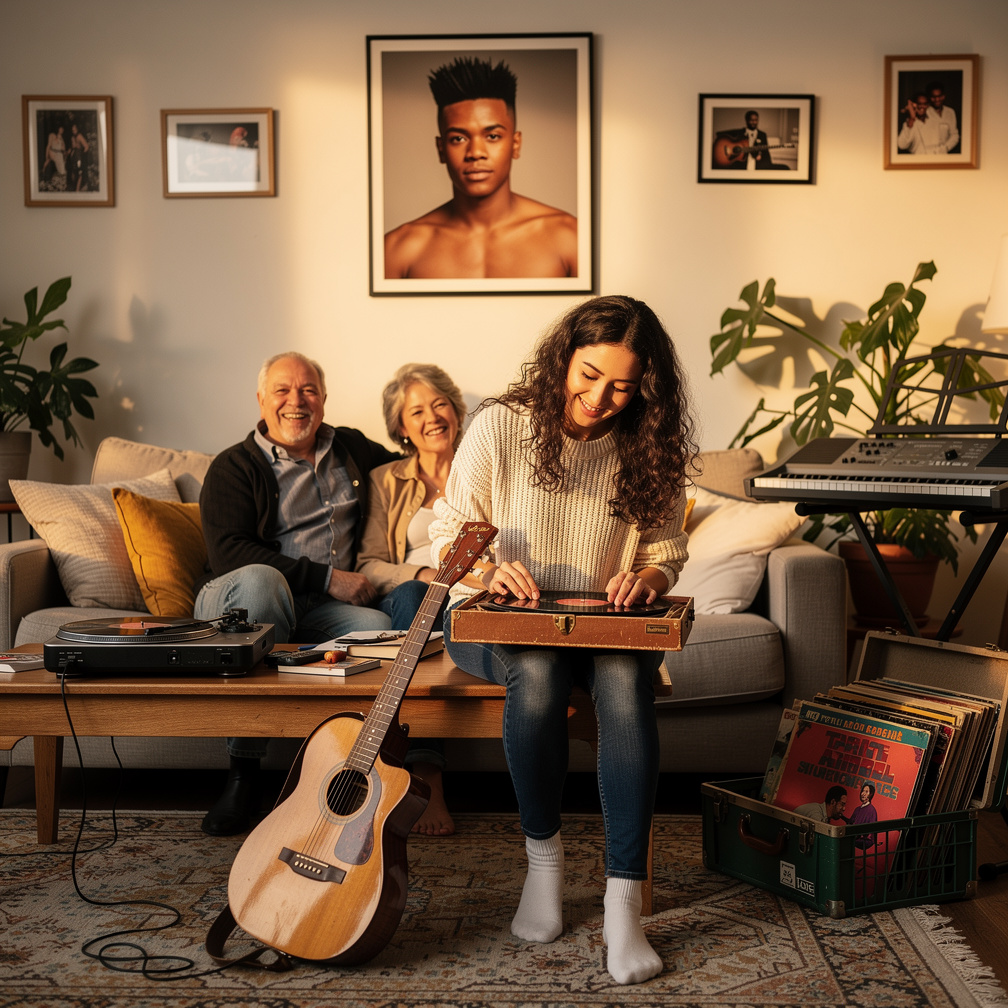 Mia Ji song with her Parents Playing Soul music.